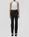 JONATHAN SIMKHAI DAHLIA STRAIGHT LEG PANT IN BLACK