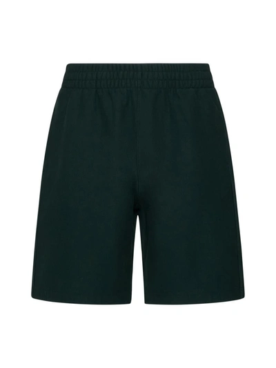 Burberry Equestrian Knight-logo Bermuda Shorts In Green