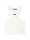 Off-white Off Stamp Rib Rowing Top In White