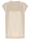 Brunello Cucinelli Silk-blend Top In White