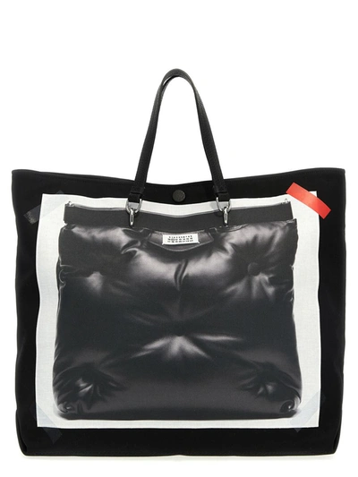 Maison Margiela Glam Slam Trompe Loeil-print Tote Bag In Black