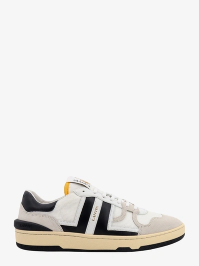 Lanvin Paris Clay Nylon And Leather Sneakers In White,black