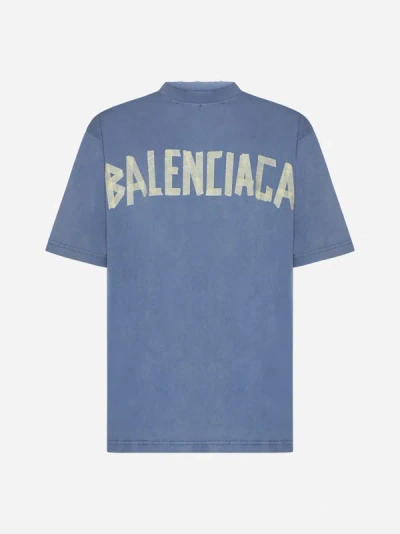 Balenciaga T-shirts In Faded Blue