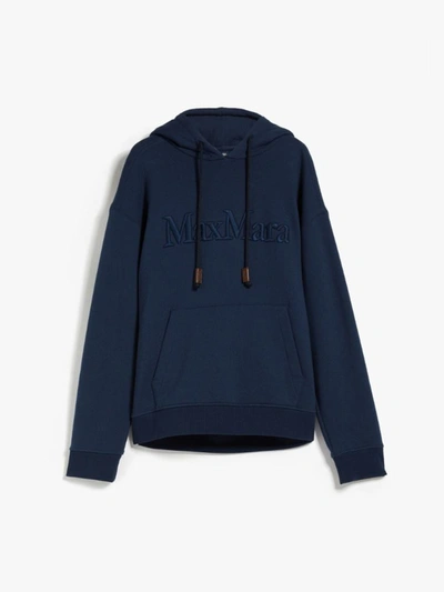 's Max Mara Jersey Sweatshirt With Embroidery In Ultramarine