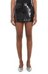 Theory Sequin Slice Mini Skirt In Black