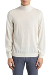 Hugo Boss Slim-fit Rollneck Sweater In Virgin Wool In White
