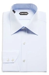 Tom Ford Spread-collar Slim-fit Cotton-poplin Shirt In Light Blue