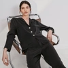 Lunya Washable Silk Pajamas In Immersed Black