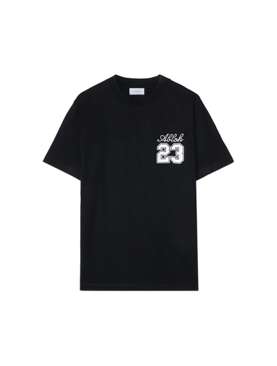 Off-white T-shirt With Embroidery In Black