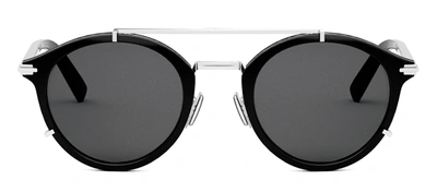 Dior Blacksuit R7u Sunglasses In Black/gray Solid