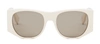 Fendi Baguette Fe 40109 I 25e Square Sunglasses In Brown