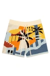 Mavrans Havana Sunset Knit Shorts In Tan Multi