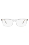 BURBERRY 55MM ICON STRIPE DETAIL SQUARE OPTICAL GLASSES