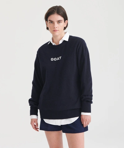 Naadam Cashmere Goat Sweater In Navy