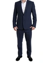 DOLCE & GABBANA BLUE 2 PIECE SINGLE BREASTED MARTINI SUIT