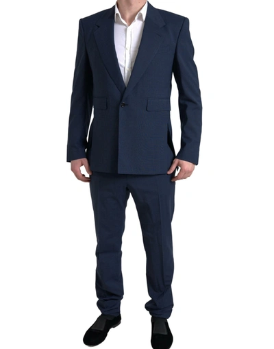 Dolce & Gabbana Blue 2 Piece Single Breasted Sicilia Suit