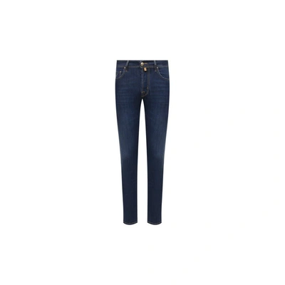 Jacob Cohen Sleek Bard Jeans For The Modern Men's Man In Blue