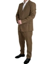 DOLCE & GABBANA BROWN 2 PIECE SINGLE BREASTED TAORMINA SUIT