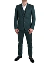 DOLCE & GABBANA GREEN 3 PIECE SINGLE BREASTED MARTINI SUIT