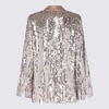 Rotate Birger Christensen Catheriiina Sequin Blazer In Silver