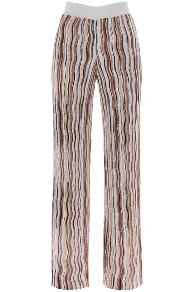 Missoni Sequined Straight Pants In Metallico