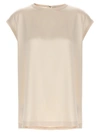 BRUNELLO CUCINELLI SILK TOP TOPS WHITE