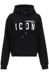 Dsquared2 Icon Logo Hooded Sweatshirt In Black