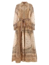 Zimmermann Paisley-print Belted Linen And Silk-blend Voile Shirt Dress In Multicolor