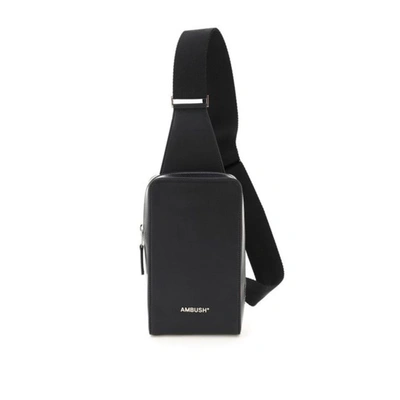 Ambush Women Crossbody Black Leather Shoulder Bag