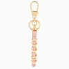 GUCCI GUCCI PINK AND GOLD LEATHER KEYRING WITH LOGO WOMEN