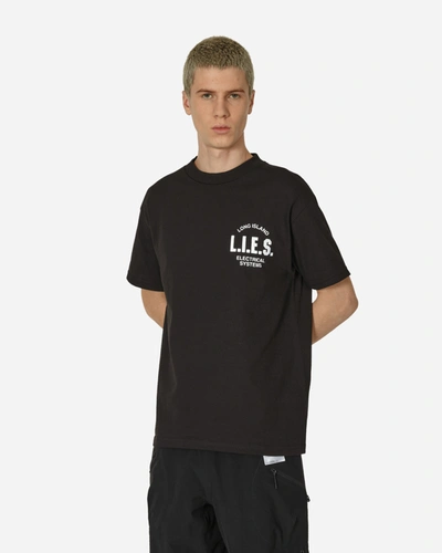 L.i.e.s. Records Classic Logo Print T-shirt In Black