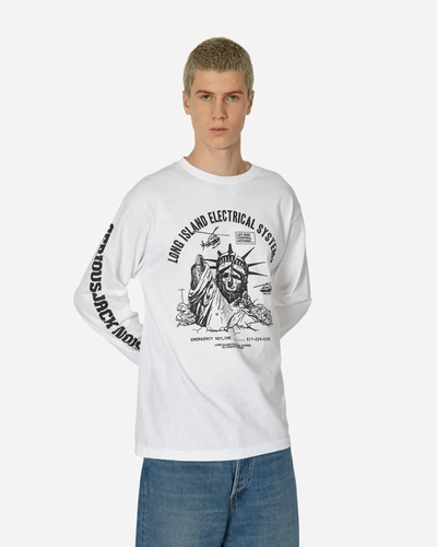 L.i.e.s. Records Statue Longsleeve T-shirt In White