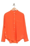 SEVEN EMBROIDERED EYELET COLLAR LONG SLEEVE BUTTON-UP SHIRT