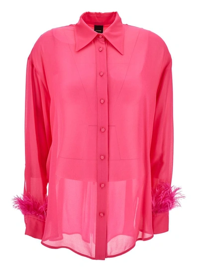 Pinko Circe Camicia Georgette Con In Pink
