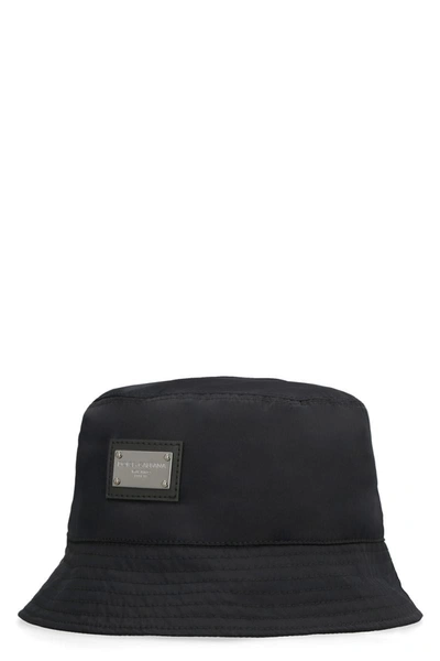 Dolce & Gabbana Logo Bucket Hat In Black