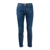 Jacob Cohen Blue Slim Five Pockets Jeans With Logo Patch In Blue