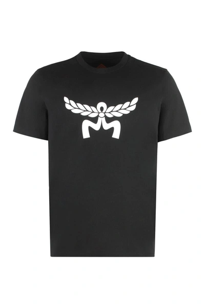 Mcm Cotton Crew-neck T-shirt In Black
