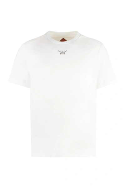 Mcm Cotton Crew-neck T-shirt In White