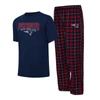 CONCEPTS SPORT CONCEPTS SPORT NAVY/RED NEW ENGLAND PATRIOTS ARCTIC T-SHIRT & PAJAMA trousers SLEEP SET