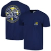 IMAGE ONE IMAGE ONE NAVY MICHIGAN WOLVERINES PAINTED SKY COMFORT COLORS POCKET T-SHIRT