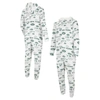 CONCEPTS SPORT CONCEPTS SPORT WHITE NEW YORK JETS ALLOVER PRINT DOCKET UNION FULL-ZIP HOODED PAJAMA SUIT