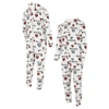 CONCEPTS SPORT CONCEPTS SPORT WHITE CHICAGO BEARS ALLOVER PRINT DOCKET UNION FULL-ZIP HOODED PAJAMA SUIT