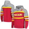 MITCHELL & NESS MITCHELL & NESS CARDINAL USC TROJANS HEAD COACH PULLOVER HOODIE