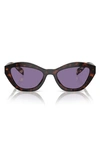Prada Womens Brown Pr A02s Butterfly-frame Acetate Sunglasses In Havana
