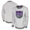 STADIUM ESSENTIALS STADIUM ESSENTIALS HEATHER GRAY SACRAMENTO KINGS CLUB LEVEL PULLOVER SWEATSHIRT