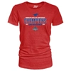 BLUE 84 BLUE 84  RED SMU MUSTANGS 2023 AAC FOOTBALL CONFERENCE CHAMPIONS LOCKER ROOM TRI-BLEND V-NECK T-SHIR