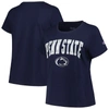 PROFILE PROFILE NAVY PENN STATE NITTANY LIONS PLUS SIZE ARCH OVER LOGO SCOOP NECK T-SHIRT