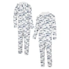 CONCEPTS SPORT CONCEPTS SPORT WHITE SEATTLE SEAHAWKS ALLOVER PRINT DOCKET UNION FULL-ZIP HOODED PAJAMA SUIT