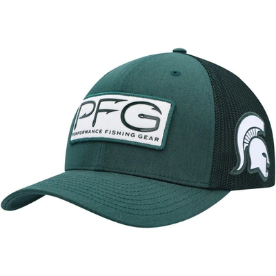 COLUMBIA COLUMBIA GREEN MICHIGAN STATE SPARTANS PFG HOOKS FLEX HAT