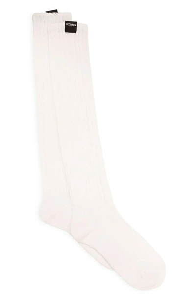 Lechery Gender Inclusive Scrunch Crew Socks In White